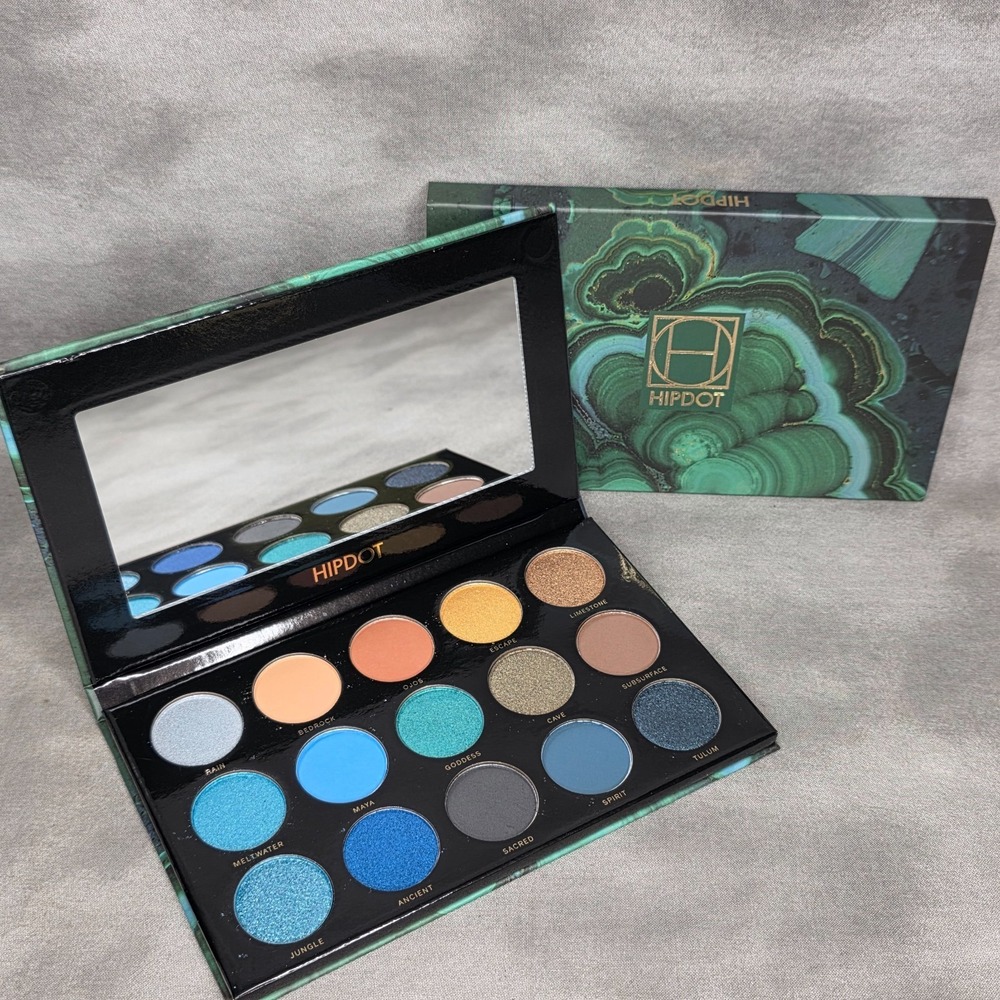 HIPDOT Cenote Pressed Eyeshadow Palette 15 Shades Matte & Shimmer 23g/0.81 oz